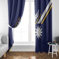 Happy Nauru Independence Day Window Curtain Polynesian Pattern LT05 - Polynesian Pride