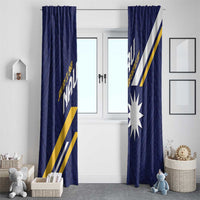 Happy Nauru Independence Day Window Curtain Polynesian Pattern LT05 - Polynesian Pride