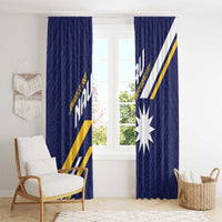 Happy Nauru Independence Day Window Curtain Polynesian Pattern LT05 - Polynesian Pride