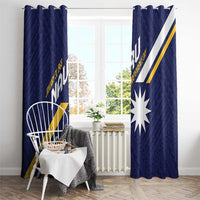 Happy Nauru Independence Day Window Curtain Polynesian Pattern LT05 - Polynesian Pride