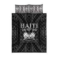 Haiti 1804 Quilt Bed Set Polynesian Silver Neg Maron