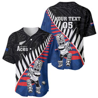 Custom New Zealand Auckland Cricket Baseball Jersey With Maori Pattern LT05 - Polynesian Pride
