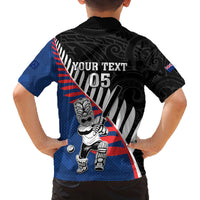 Custom New Zealand Auckland Cricket Family Matching Long Sleeve Bodycon Dress and Hawaiian Shirt With Maori Pattern LT05 - Polynesian Pride