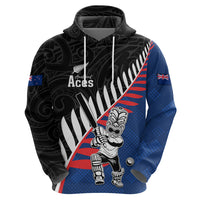 Custom New Zealand Auckland Cricket Hoodie With Maori Pattern