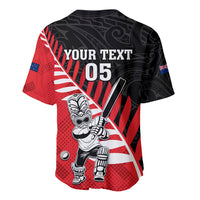 Custom New Zealand Canterbury Cricket Baseball Jersey With Maori Pattern LT05 - Polynesian Pride