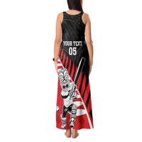 Custom New Zealand Canterbury Cricket Tank Maxi Dress With Maori Pattern