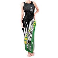 Custom New Zealand Central Districts Cricket Tank Maxi Dress With Maori Pattern