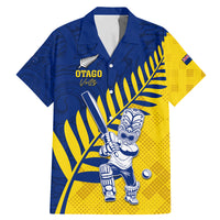 Custom New Zealand Otago Cricket Family Matching Mermaid Dress and Hawaiian Shirt With Maori Pattern