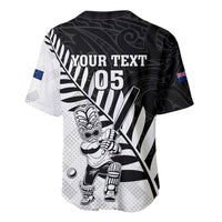 Custom New Zealand Cricket Baseball Jersey With Maori Pattern LT05 - Polynesian Pride