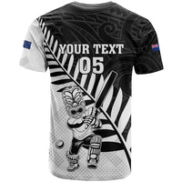 Custom New Zealand Cricket T Shirt With Maori Pattern LT05 - Polynesian Pride