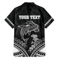 Personalised Happy Father's Day Family Matching Summer Maxi Dress and Hawaiian Shirt I Love You Dad Polynesian Style