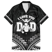 Personalised Happy Father's Day Hawaiian Shirt I Love You Dad Polynesian Style