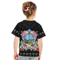Guam Chamorro Kid T Shirt Tribal Latte Stone With Dolphins Black LT05 - Polynesian Pride