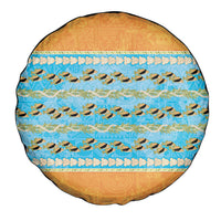 Hawaii Humuhumu Fish Maile Pikake Lei Spare Tire Cover Tribal Tapa Orange Version