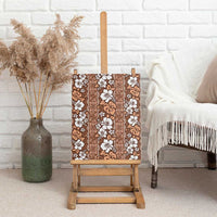 Hawaii Vintage Brown Hibiscus Tapa Pattern Canvas Wall Art LT05 - Polynesian Pride