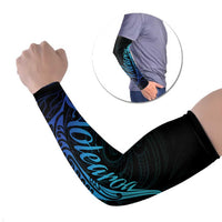 Aotearoa New Zealand Arm Sleeves Koru Fern Blue Gradient - Polynesian Pride