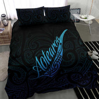 Aotearoa New Zealand Bedding Set Koru Fern Blue Gradient