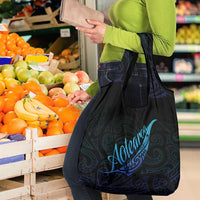 Aotearoa New Zealand Grocery Bag Koru Fern Blue Gradient