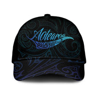 Aotearoa New Zealand Mesh Trucker Cap Koru Fern Blue Gradient LT05 One Size Black Blue - Polynesian Pride
