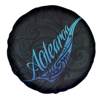 Aotearoa New Zealand Spare Tire Cover Koru Fern Blue Gradient