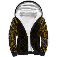Personalized Polynesia Sherpa Hoodie With Christian Cross LT05 Unisex Gold - Polynesian Pride
