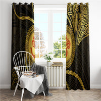 Polynesia Window Curtain With Hindu Om Symbol LT05 - Polynesian Pride