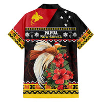 Papua New Guinea Christmas Family Matching Tank Maxi Dress and Hawaiian Shirt Bird Of Paradise Hamamas Krismas
