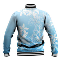 Tiare Tahiti Baseball Jacket Blue Polynesia Motifs - Polynesian Pride