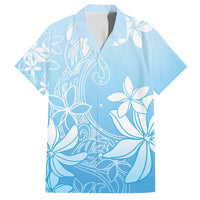 Tiare Tahiti Family Matching Summer Maxi Dress and Hawaiian Shirt Blue Polynesia Motifs - Polynesian Pride