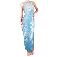 Tiare Tahiti Family Matching Tank Maxi Dress and Hawaiian Shirt Blue Polynesia Motifs - Polynesian Pride