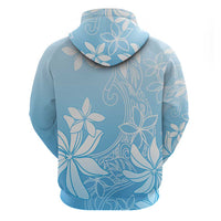Tiare Tahiti Hoodie Blue Polynesia Motifs - Polynesian Pride