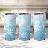 Tiare Tahiti Tumbler Cup Blue Polynesia Motifs - Polynesian Pride