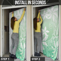 Tiare Tahiti Door Cover Matcha Polynesia Motifs - Polynesian Pride