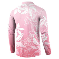 Tiare Tahiti Button Sweatshirt Pink Polynesia Motifs - Polynesian Pride