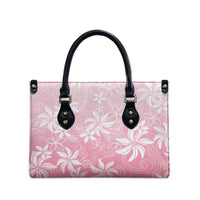 Tiare Tahiti Leather Bag Pink Polynesia Motifs - Polynesian Pride