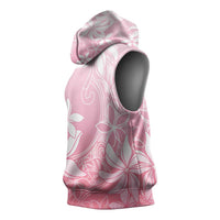 Tiare Tahiti Sleeveless Hoodie Pink Polynesia Motifs - Polynesian Pride