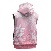 Tiare Tahiti Sleeveless Zip Hoodie Pink Polynesia Motifs - Polynesian Pride