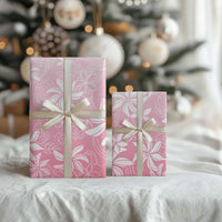 Tiare Tahiti Wrapping Paper Pink Polynesia Motifs - Polynesian Pride