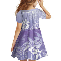 Tiare Tahiti Family Matching Off Shoulder Short Dress and Hawaiian Shirt Purple Polynesia Motifs - Polynesian Pride