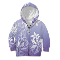 Tiare Tahiti Kid Hoodie Purple Polynesia Motifs - Polynesian Pride