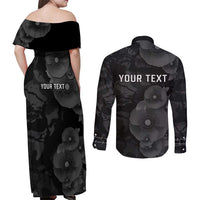 Personalized Pearl Harbor Remembrance Day Couples Matching Off Shoulder Maxi Dress and Long Sleeve Button Shirt We Will Always Remember
