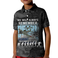 Personalized Pearl Harbor Remembrance Day Kid Polo Shirt We Will Always Remember LT05 Kid Black - Polynesian Pride
