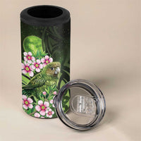 New Zealand Aotearoa Kakapo 4 in 1 Can Cooler Tumbler Maori Pattern With Manuka Galaxy Style - Polynesian Pride