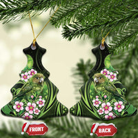 New Zealand Aotearoa Kakapo Ceramic Ornament Maori Pattern With Manuka Galaxy Style - Polynesian Pride