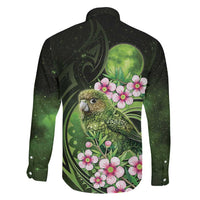 New Zealand Aotearoa Kakapo Family Matching Summer Maxi Dress and Hawaiian Shirt Maori Pattern With Manuka Galaxy Style LT05 - Polynesian Pride