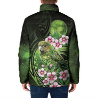 New Zealand Aotearoa Kakapo Padded Jacket Maori Pattern With Manuka Galaxy Style - Polynesian Pride