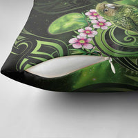 New Zealand Aotearoa Kakapo Pillow Cover Maori Pattern With Manuka Galaxy Style - Polynesian Pride