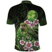 New Zealand Aotearoa Kakapo Polo Shirt Maori Pattern With Manuka Galaxy Style - Polynesian Pride