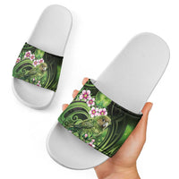 New Zealand Aotearoa Kakapo Slide Sandals Maori Pattern With Manuka Galaxy Style - Polynesian Pride