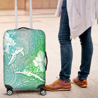 Couple Sea Turtle One Love One Heart Luggage Cover LT05 Aqua - Polynesian Pride